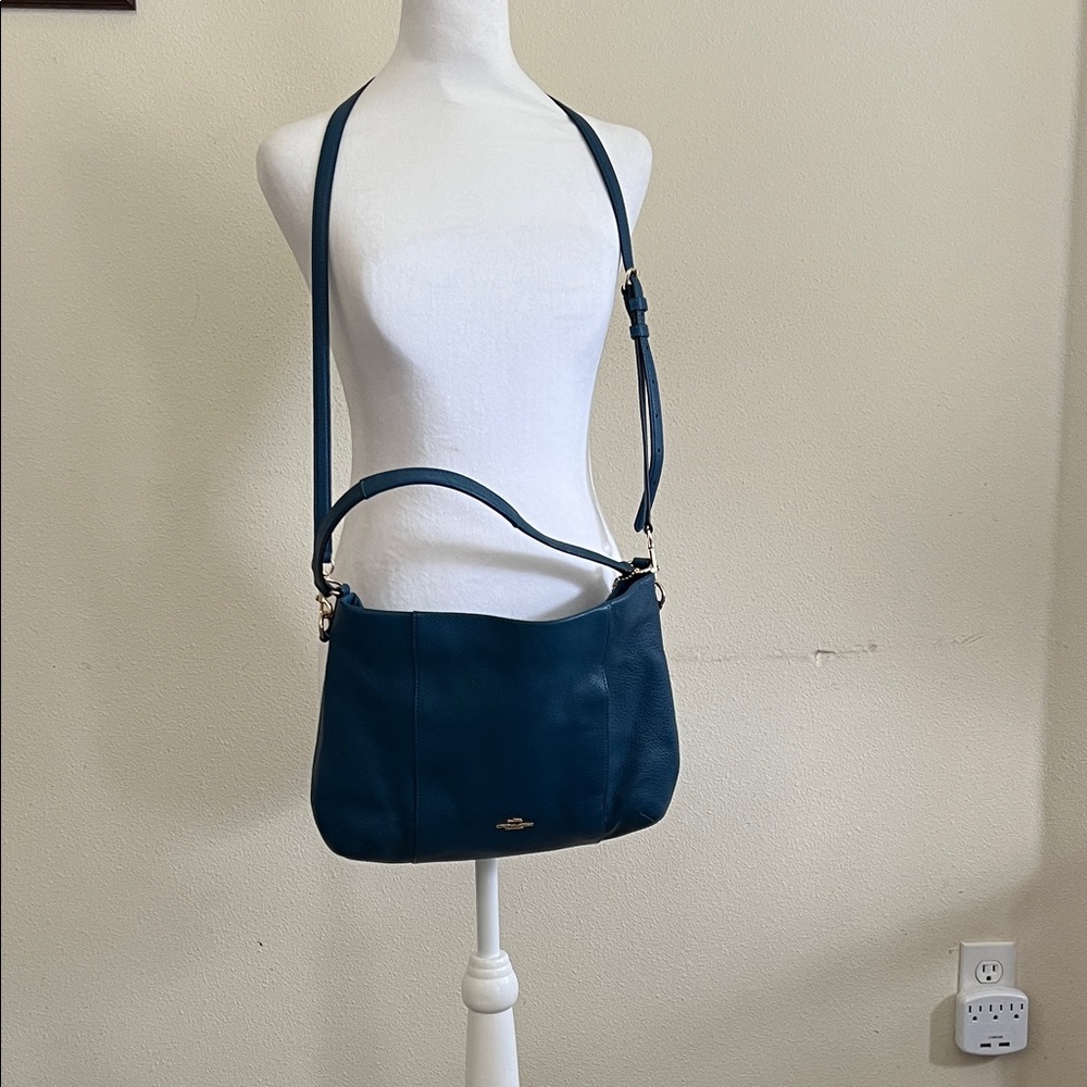 Coach Teal Leather Crossbody Bag